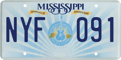 MS license plate NYF091