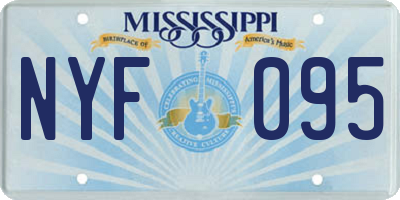 MS license plate NYF095