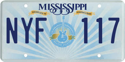 MS license plate NYF117