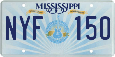 MS license plate NYF150