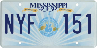 MS license plate NYF151