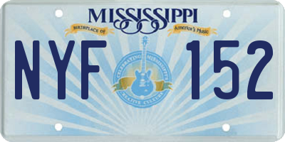MS license plate NYF152