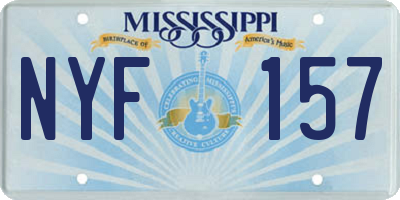 MS license plate NYF157