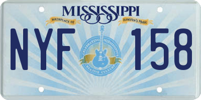 MS license plate NYF158
