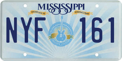 MS license plate NYF161