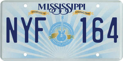 MS license plate NYF164