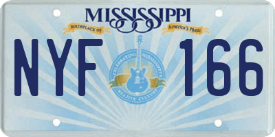 MS license plate NYF166