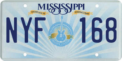 MS license plate NYF168