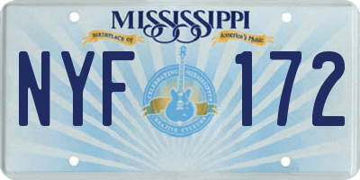 MS license plate NYF172