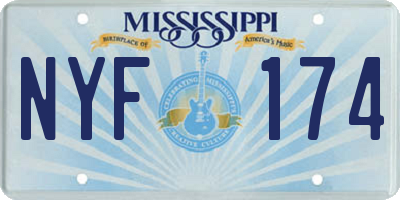 MS license plate NYF174