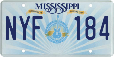 MS license plate NYF184