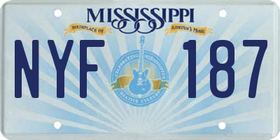MS license plate NYF187