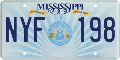 MS license plate NYF198