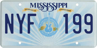 MS license plate NYF199