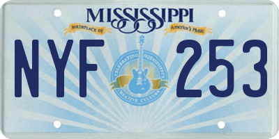 MS license plate NYF253