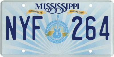 MS license plate NYF264