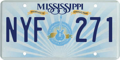 MS license plate NYF271