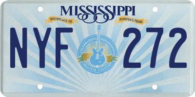 MS license plate NYF272