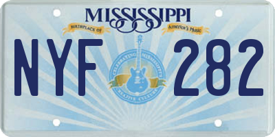 MS license plate NYF282