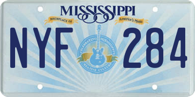 MS license plate NYF284