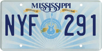MS license plate NYF291
