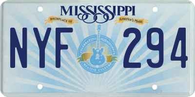 MS license plate NYF294
