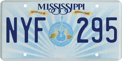 MS license plate NYF295