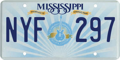 MS license plate NYF297
