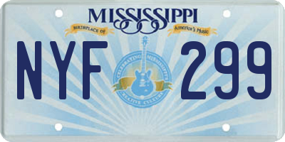 MS license plate NYF299