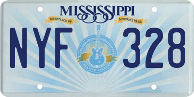 MS license plate NYF328