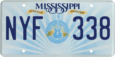 MS license plate NYF338