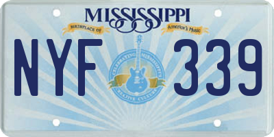 MS license plate NYF339