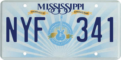 MS license plate NYF341
