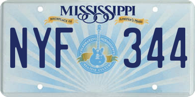 MS license plate NYF344