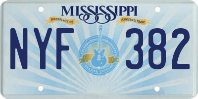 MS license plate NYF382