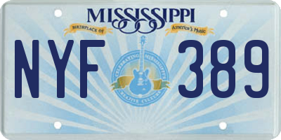 MS license plate NYF389