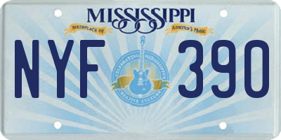 MS license plate NYF390