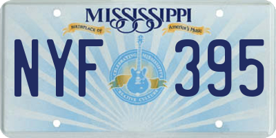 MS license plate NYF395