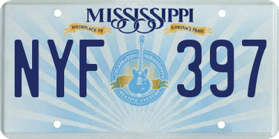 MS license plate NYF397