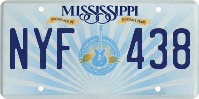 MS license plate NYF438