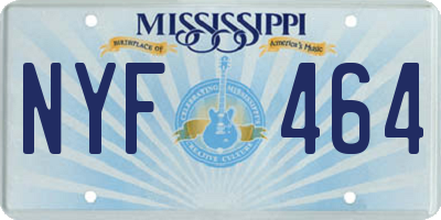 MS license plate NYF464