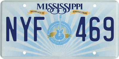 MS license plate NYF469