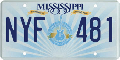 MS license plate NYF481