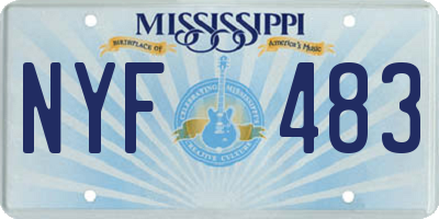 MS license plate NYF483