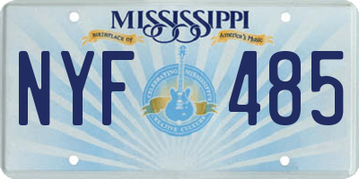 MS license plate NYF485