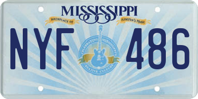 MS license plate NYF486