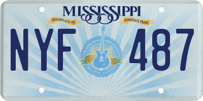 MS license plate NYF487