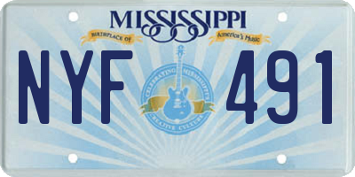 MS license plate NYF491
