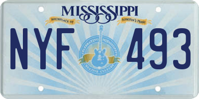 MS license plate NYF493