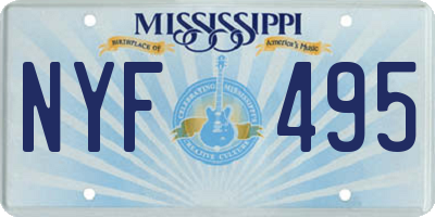 MS license plate NYF495